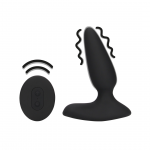 Loveline Smooth Vibrating Anal Plug Remote Control Licorice Black
