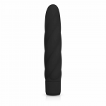 Dream Toys Black Velvety Silicone Massager with Ribbed Surface 19cm