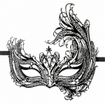 EasyToys Metal Eye Mask Black - Elegant Venetian Design