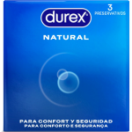 Durex Natural Classic Easy-On Latex Condoms 3-Pack 56mm