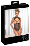 Abierta Fina Lace-Embellished Open Body M, Black, Adjustable Straps