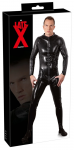 Cottelli Collection Men's Latex Jumpsuit XL Black 0.4mm 3-Way Zip
