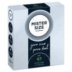 MISTER SIZE 47 mm - Anatomically Fitted Condoms, 3-Pack