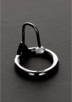 Lock N Load Stainless Steel Glans Ring with Urethral Stopper, Silver
