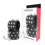 Darkness Skulls and Bones Adjustable Black Spiked Restraint Cuffs
