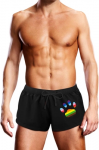 Prowler Swim Trunk Black XL - Oversized Paw Print, Quick-Dry, Unisex
