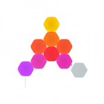 Nanoleaf Shapes Hexagons pradžios rinkinys - &scaron;viesos panelės (9 panelės, 1 kontroleris, juoda)