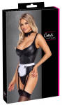 Cottelli Costumes Maid Set L - 3-Piece Black Matte Suspender Outfit