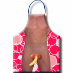 Diablo Picante Men&rsquo;s Apron with Fruit-Themed Humorous Print, 100% Polyester