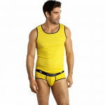 ANAIS MEN Tokio Top S Yellow - Sleeveless Modern Modal Shirt
