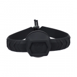Doc Johnson Max Comfort Gag Black - Flexible Silicone Jaw Support
