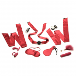 XR Brands Lover&rsquo;s Bondage Massage Set Red - Sensory Play Collection