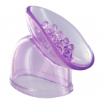 Wand Essentials Lily Pod Wand Attachment Purple Flexible TPE 3.5in