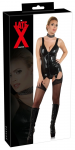 Cottelli Collection Latex Basque Black XL - Fitted Waist, Front Zip
