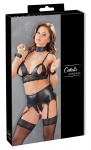 Cottelli Collection Bondage Bra & Suspender Set with Accessories, Black, M