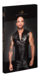 Noir Handmade Hoodie M Black Powerwetlook Sleeveless Top with Hood