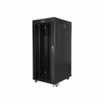 LANBERG 19" 27U Rack Stovas 600x800 Juodas su Stikliniais Durimis LCD V2
