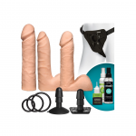 Doc Johnson Vac-U-Lock ULTRASKYN Dual Density Strap-On Set 3 Attachments
