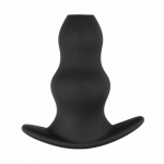 Ouch! Silicone Hollow Plug Medium - Soft Flexible Design, Black
