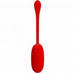 Pretty Love Kirk Rechargeable Vibrating Egg Red - 12 Modes, USB Charging