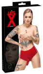 LateX High-Waist Latex Briefs Red M with Anatomical Silicone Extension
