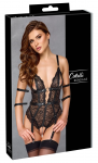 Cottelli BONDAGE S - Black Lace Bodysuit with Restraint System, Size S