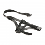 XR Brands Thunder Strap Wand Thigh Harness Black Adjustable Vegan