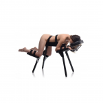 XR Brands Obedience Adjustable Steel Intimate Furniture Bench Black