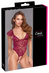 Cottelli Lingerie Body M Bordeaux Red Lace with Removable Pearls