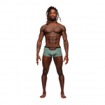 Male Power Mini Short M Jade - Modern Elastic Cut-Out Waist Design