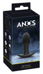 ANOS Mini Plug Vibrating Silicone Black 20 Modes Compact Size