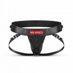 No-Parts Taylor Adjustable Strap-On Harness Double O-Ring System, Black