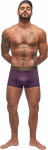 Male Power Avant-Garde Enhancer Short L Eggplant Supportive Pouch