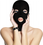Ouch! Subversion Mask Open Mouth & Eyes Stretch Hood Black
