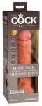 King Cock Elite 8" Dual Density Silicone Vibrating Intimate Machine Tan