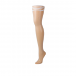 Kix'ies Sammy Thigh High Stockings D White - No-Slip Comfort Fit