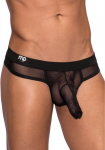 Male Power Hose Series Thong S/M Black - Ergonomic Waistband Design