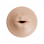 Autoblow AI Ultra Intimate Sleeve Mouth Beige - Ribbed TPR Insert