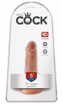 King Cock Model 5" Tan - Anatomical Intimate Device with Suction Base, 14 cm