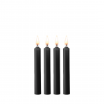 Ouch! Teasing Wax Candles Set - 4 Black Pieces, Low-Temperature Formula