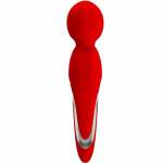 Pretty Love Walter Vibrating Wand Red - 7 Modes, Silicone, USB Rechargeable