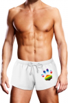 Prowler Swim Trunk White Oversized Paw L - Quick-Dry Unisex Swimwear