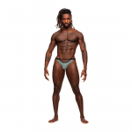 Male Power Magnificence Micro V Thong S/M Jade - Decorative Waist Detail