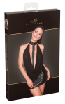 Cottelli Collection Power Wet Look Dress Transparent Top Black S
