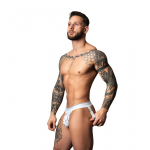 Male Power Soo Cumfy Jock L/XL Marble White - Soft Modal Support