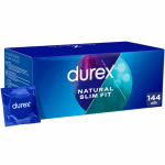 Durex Natural Slim Fit 52mm Condoms 144-Pack - Latex, Lubricated