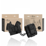 INTENSE FETISH Vegan Leather Adjustable Handcuffs Black