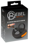 Rebel RC Intimate Ring System with Adjustable Vibration, Black, 9.4 cm