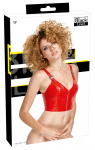 Black Level Vinyl Top Red M with Adjustable Straps and Front Zip
