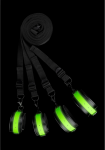 Ouch! Glow in the Dark Bed Restraint Attachment Set, Neon Green